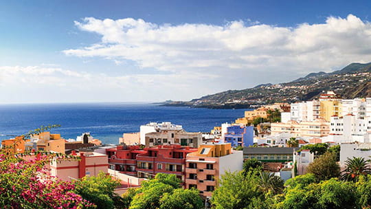 A view over La Palma towards the sea, Canary Islands